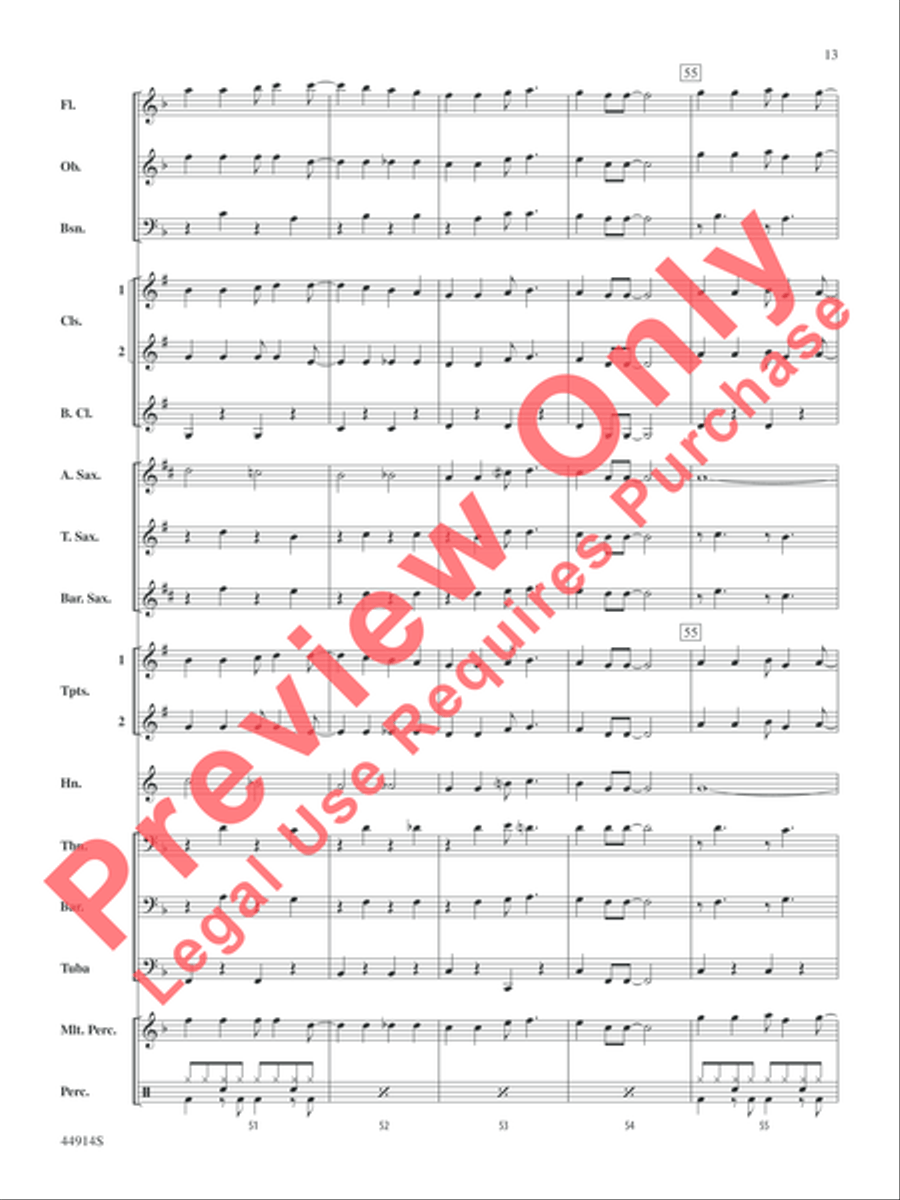 Ode to a Flash Mob Ode to a Flash Mob Concert Band scores gallery preview page 13