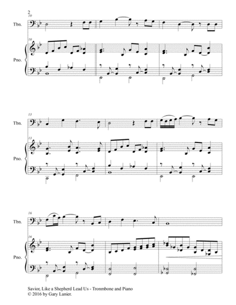 SAVIOR, LIKE A SHEPHERD LEAD US (Duet – Trombone & Piano with Parts) image number null