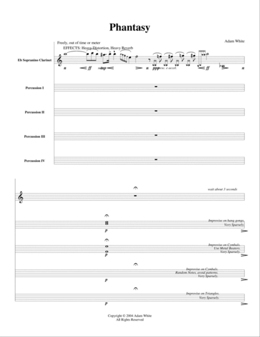 Phantasy Percussion Ensemble scores gallery preview page 1