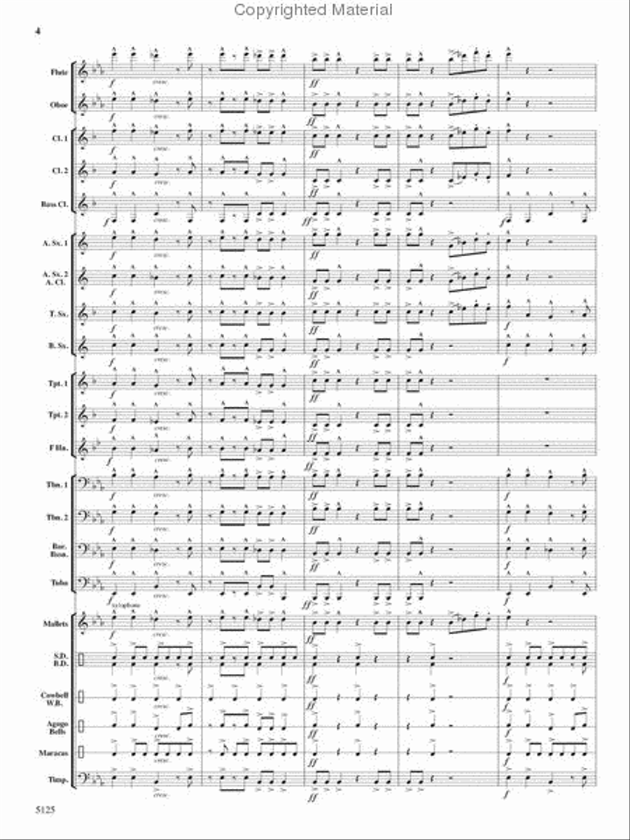 Deck the Halls With Chips and Salsa Concert Band scores gallery preview page 3