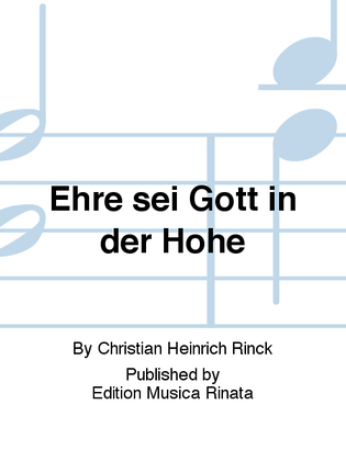Book cover for Ehre sei Gott in der Hohe