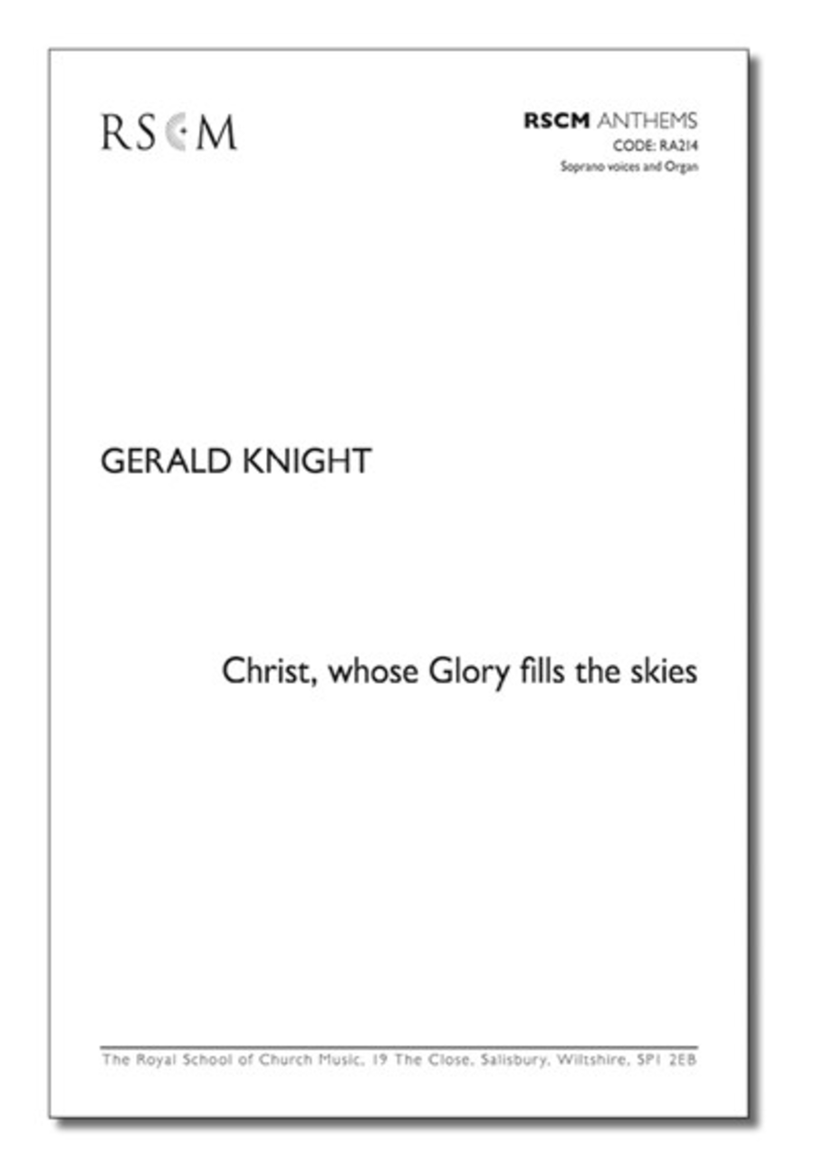 Christ, Whose Glory Fills the Skies Choir scores gallery preview page 1