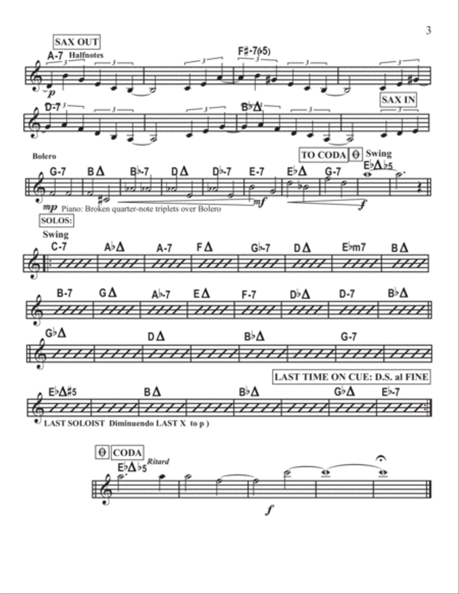 THIRD EYE OPEN- Lead Sheets in C and Bb - An expansive musical journey toward completion... that sw Jazz Ensemble scores gallery preview page 4