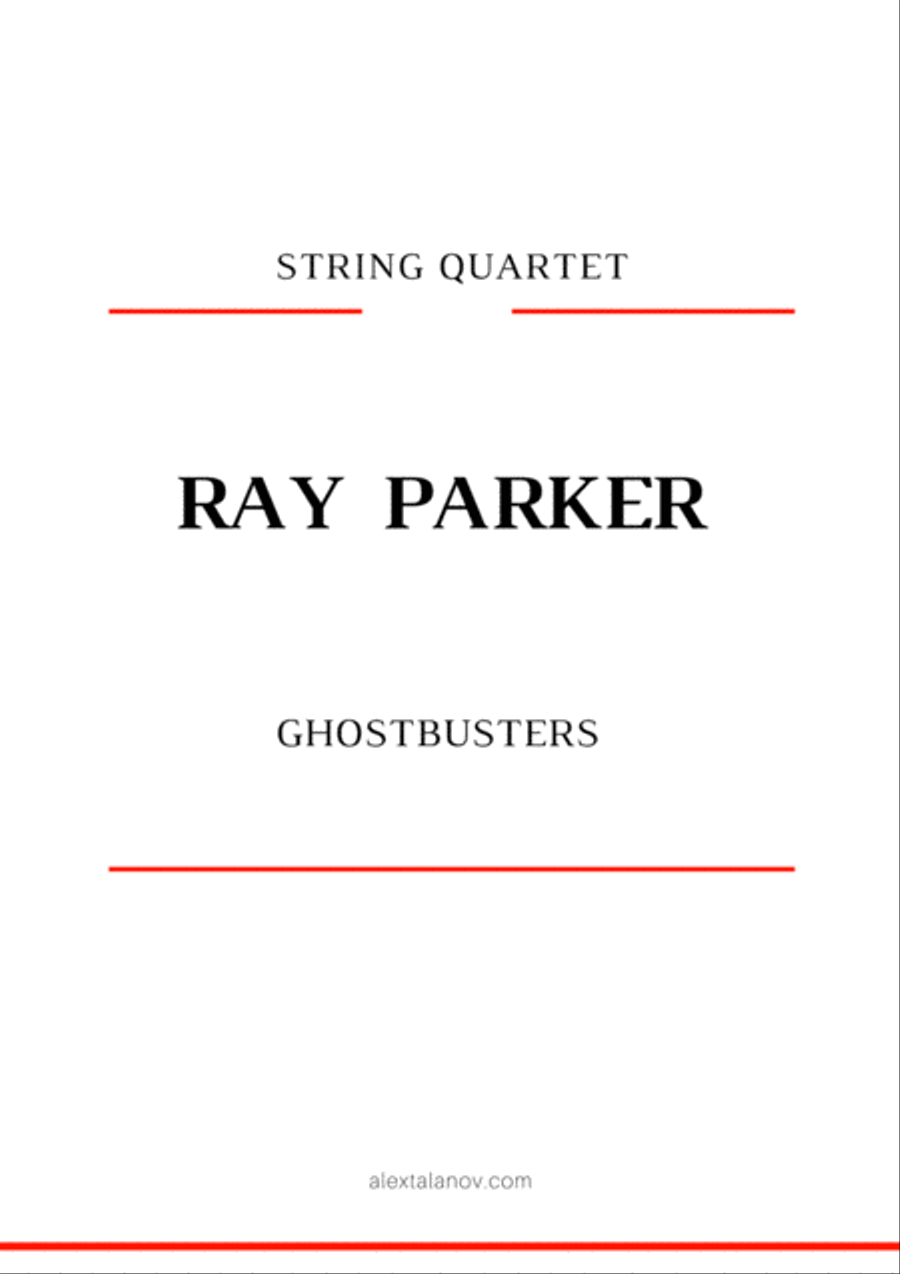 Ghostbusters String Quartet scores gallery preview page 1