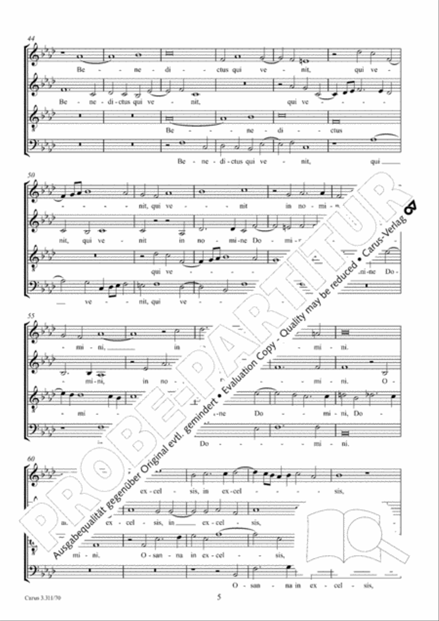 Mass for four voices 4-Part scores gallery preview page 6