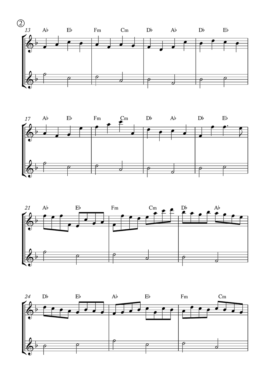 Canon in D Woodwind Duet scores gallery preview page 2