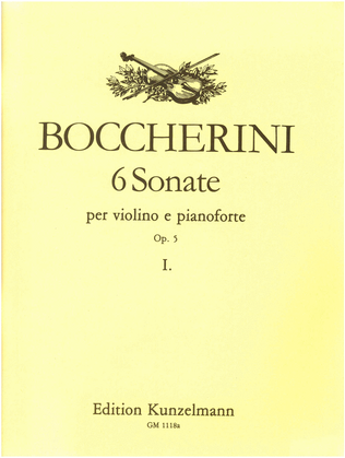 Book cover for 6 Sonatas for violin and piano, Volume 1