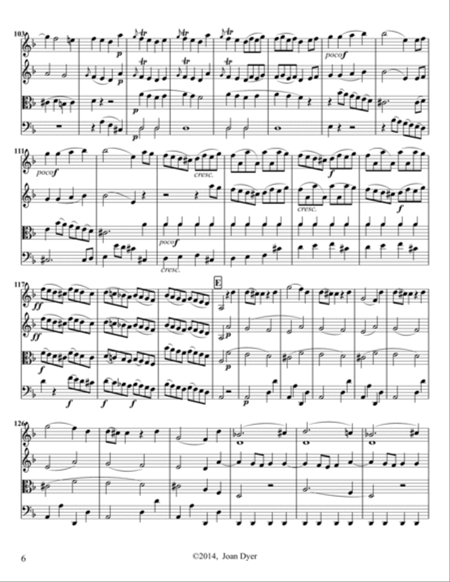 String Quartet in d minor, G.172 String Quartet scores gallery preview page 6