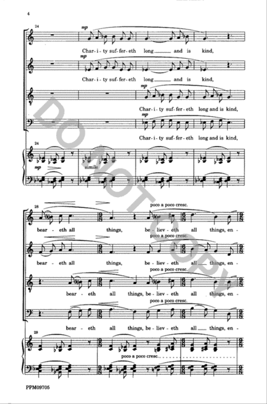 Though I Speak with the Tongues of Men and of Angels Divisi scores gallery preview page 5