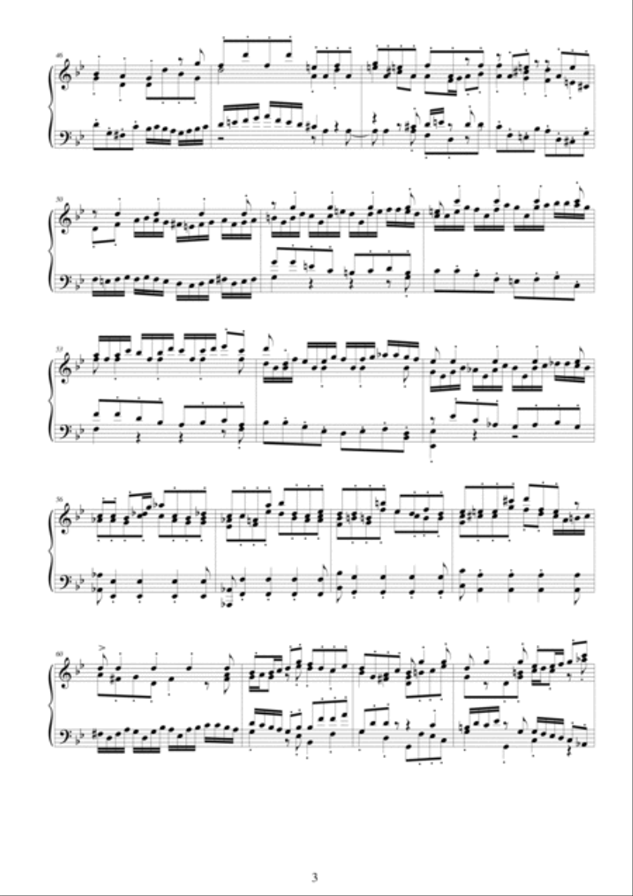 J.S.Bach - Suite (Ouverture) in G minor no.5 BWV 1070 for piano - Complete Piano Solo scores gallery preview page 3