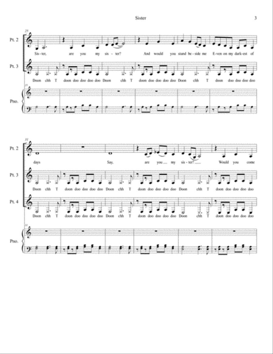 Sister Sister SSA scores gallery preview page 3