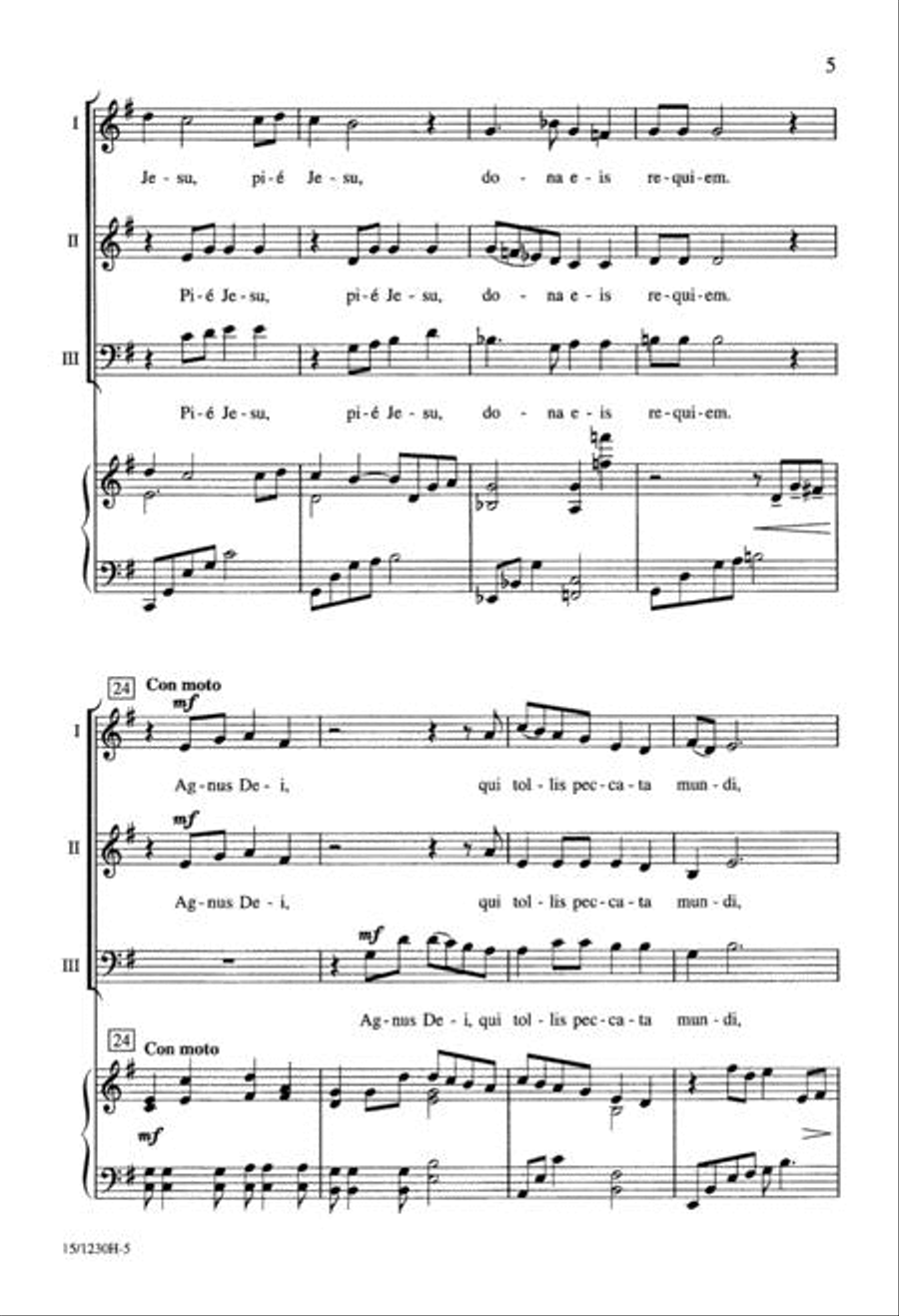 Pié Jesu Pié Jesu 3-Part scores gallery preview page 5