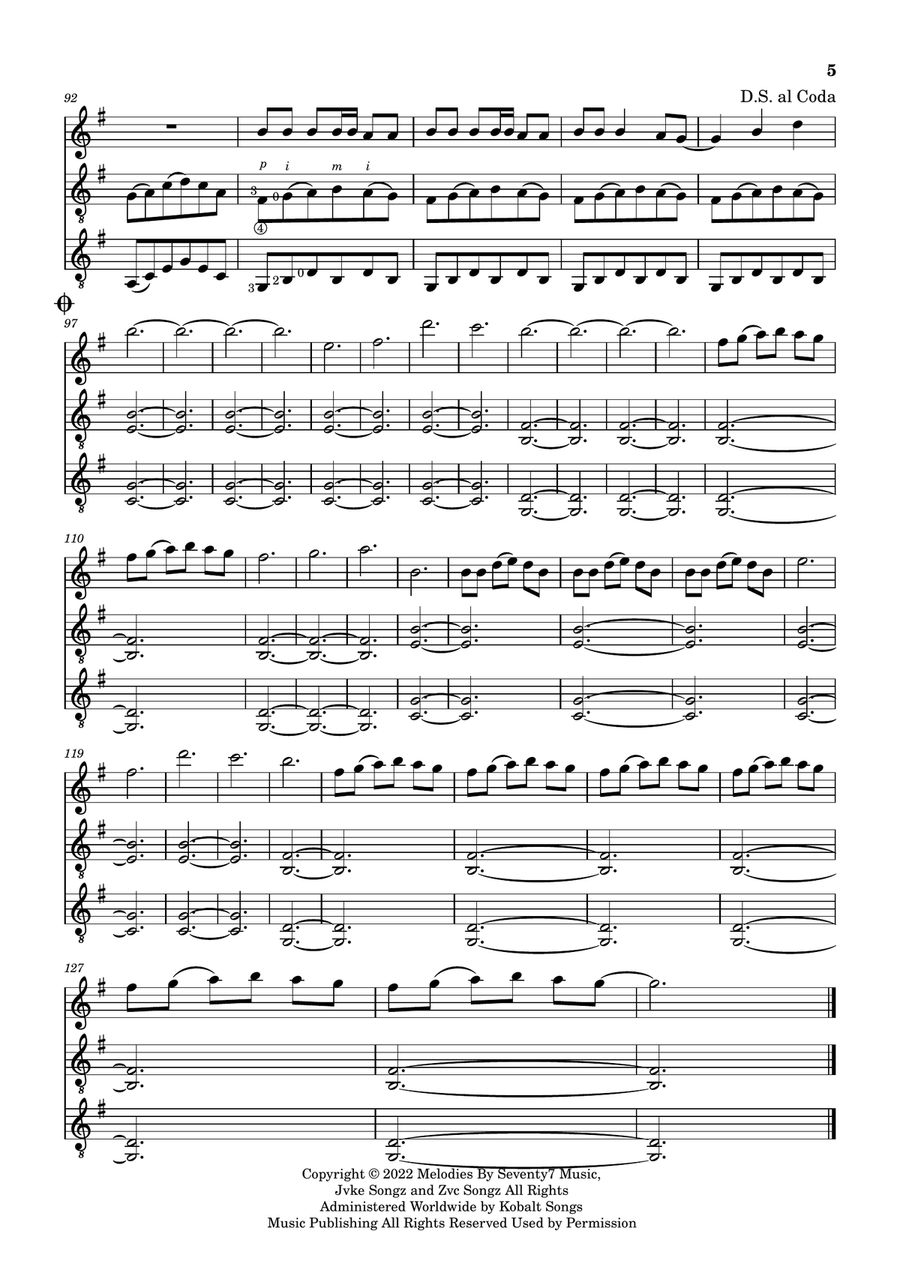 Golden Hour Guitar Ensemble scores gallery preview page 6