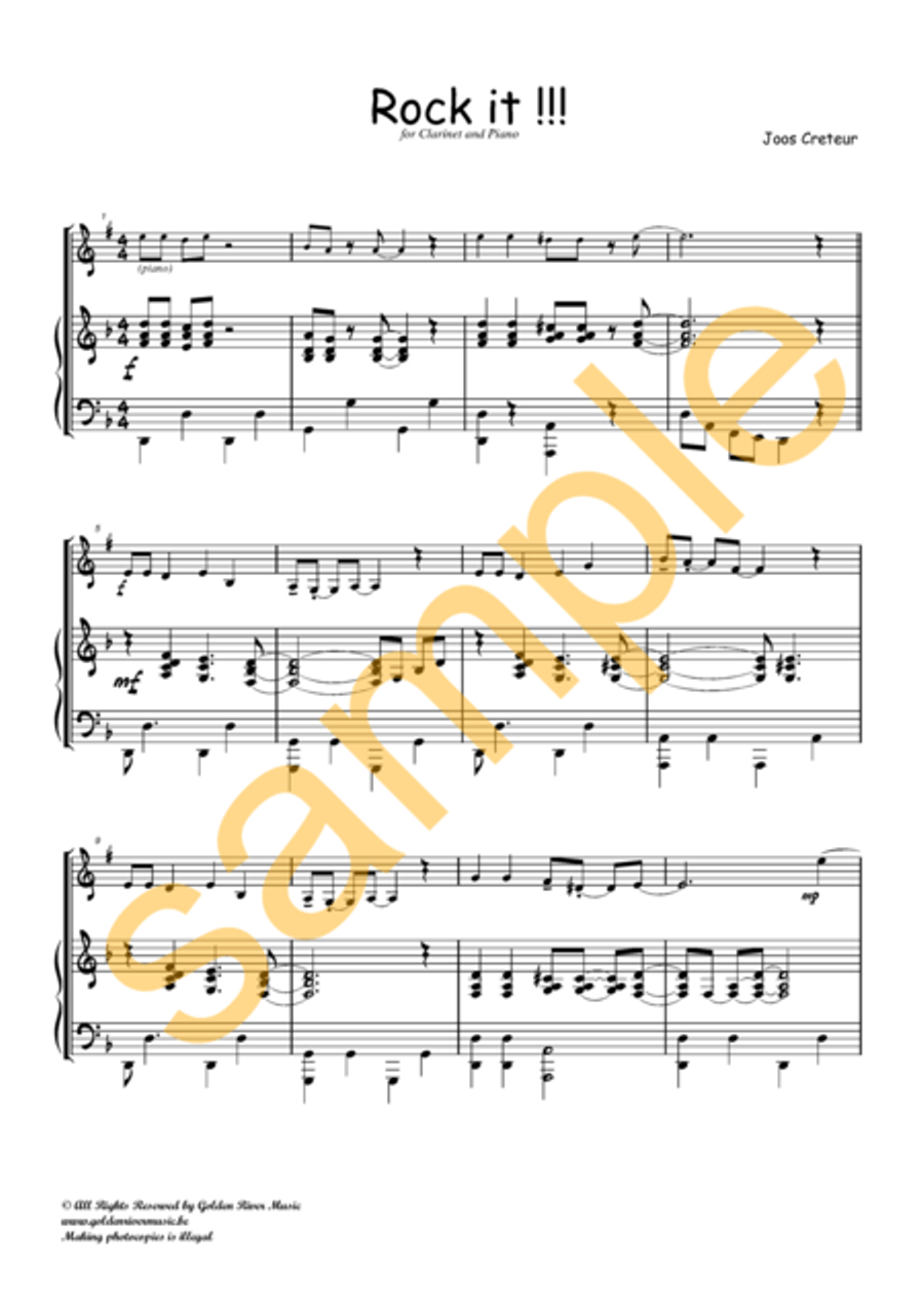 Rock it!!! for clarinet Clarinet Solo scores gallery preview page 2