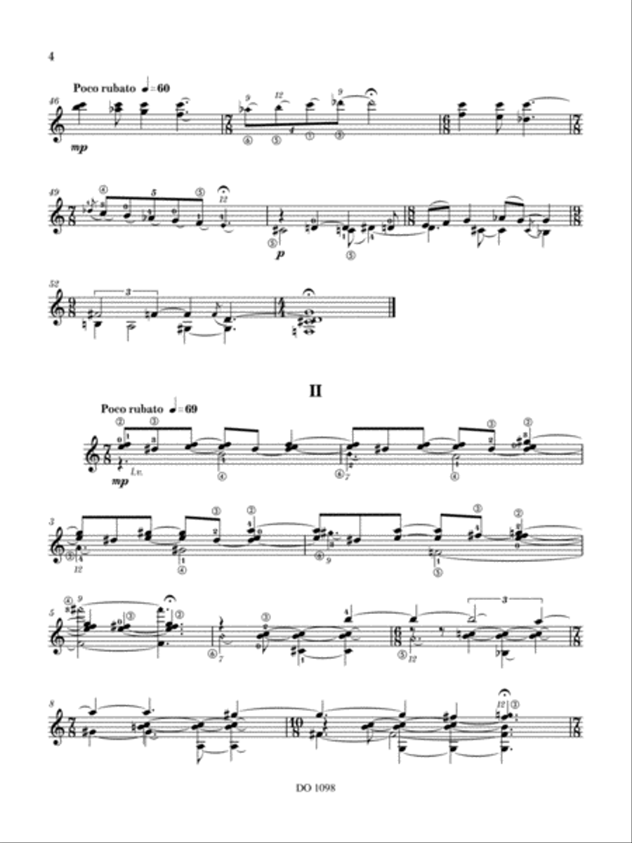 Cinq impasses Cinq impasses Classical Guitar scores gallery preview page 4