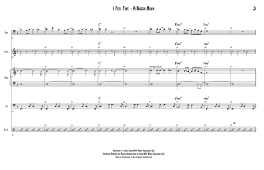 I Feel Fine Jazz Ensemble scores gallery preview page 3