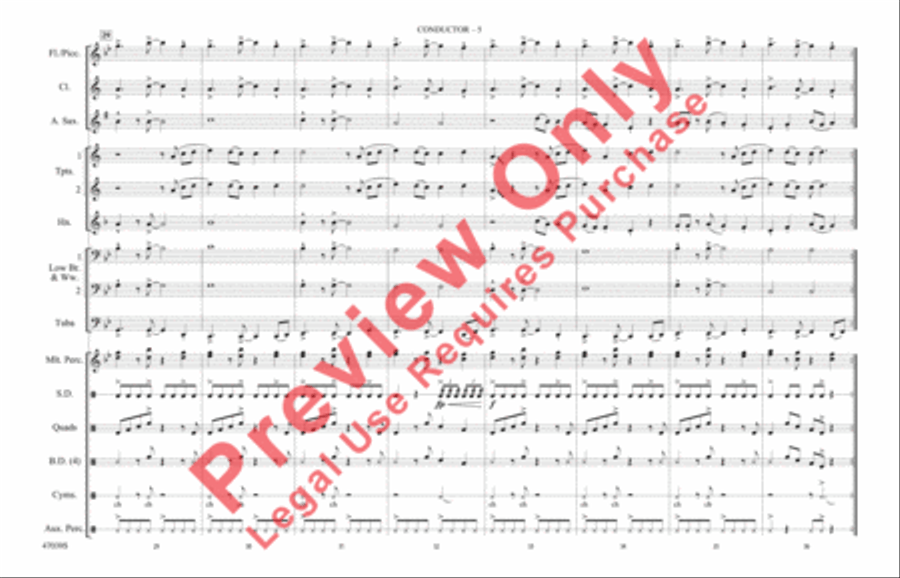 Shape of You Marching Band scores gallery preview page 6