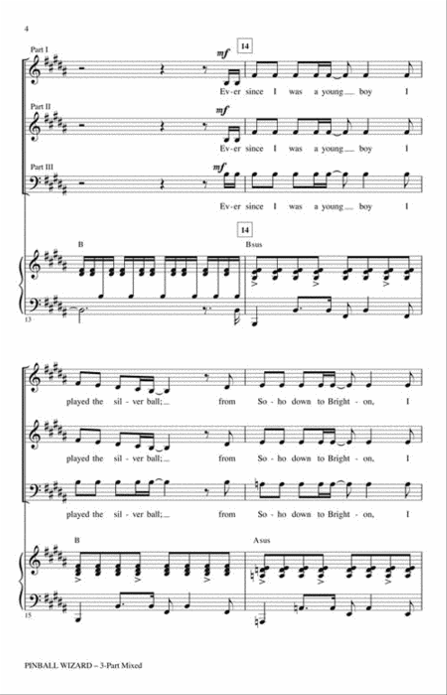 Pinball Wizard Pinball Wizard Choir scores gallery preview page 3