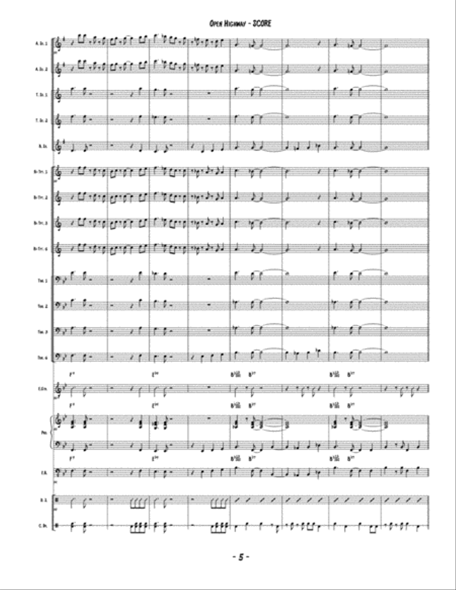 Open Highway Jazz Ensemble scores gallery preview page 6