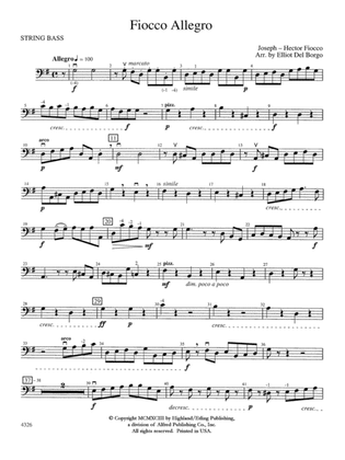 Fiocco Allegro: String Bass