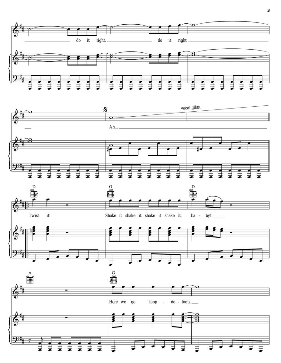 Shake A Tail Feather Acoustic Guitar scores gallery preview page 3