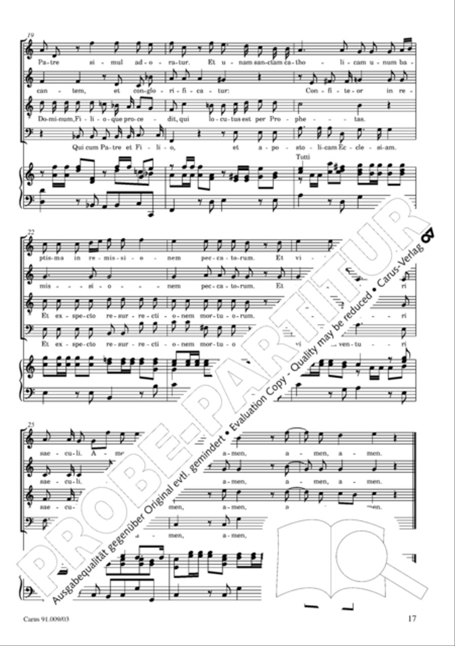 Missa Sancti Gabrielis 4-Part scores gallery preview page 18