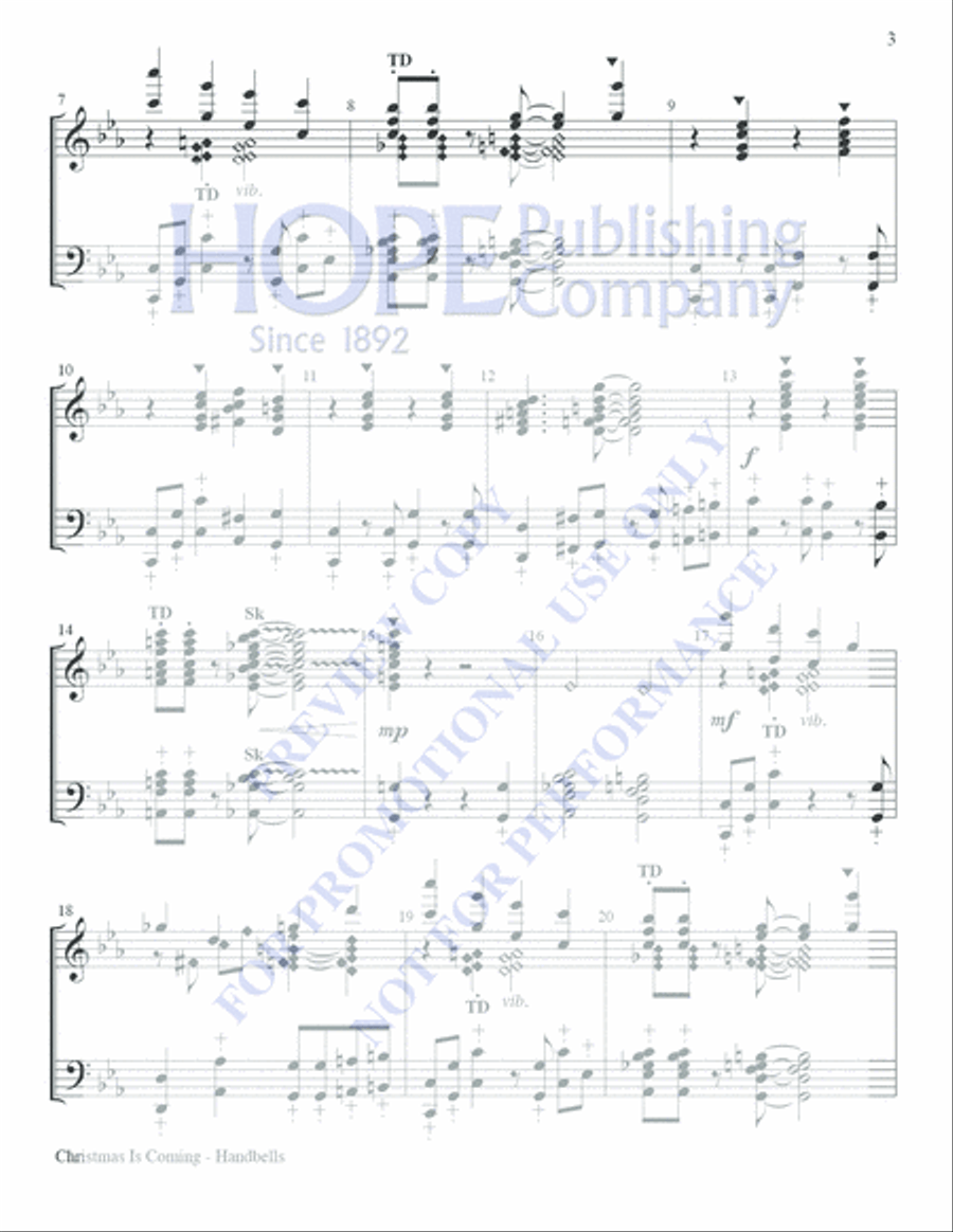 Christmas Is Coming 5-Octaves scores gallery preview page 3