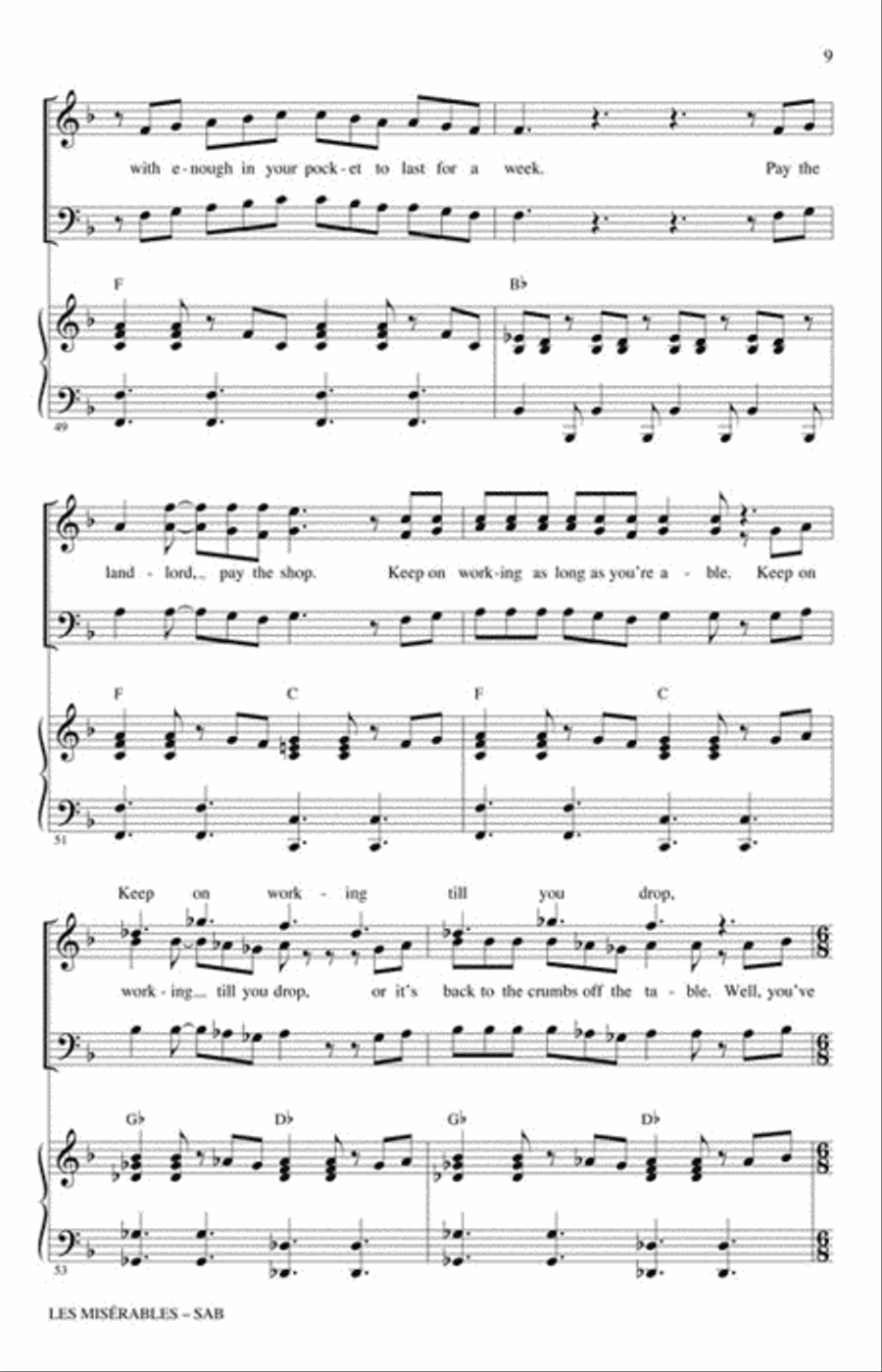 Les Misérables 3-Part scores gallery preview page 3