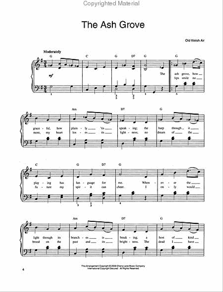Favorite Celtic Songs for Easy Piano Easy Piano scores gallery preview page 2