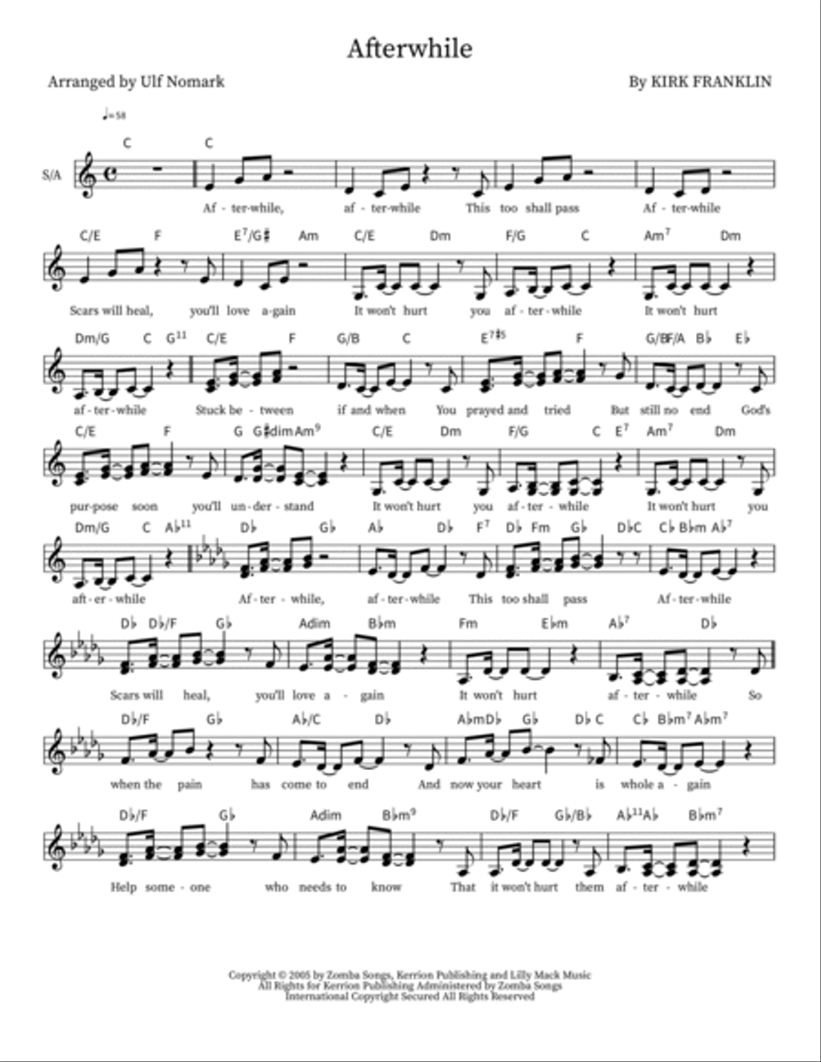 Afterwhile Afterwhile 3-Part scores gallery preview page 3