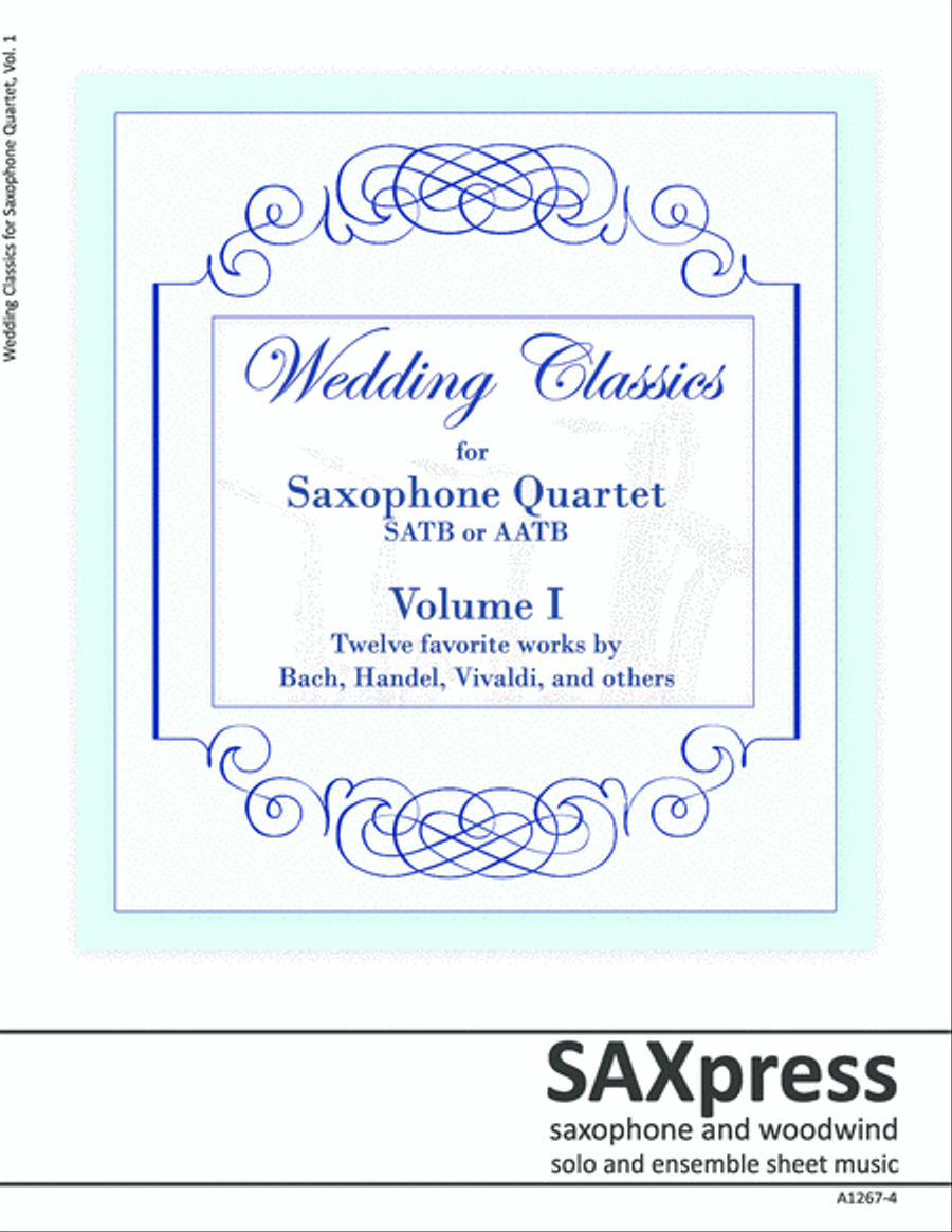 Wedding Classics for Saxophone Quartet Saxophone Quartet scores gallery preview page 1