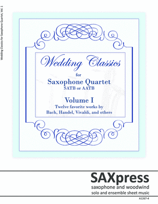 Wedding Classics for Saxophone Quartet
