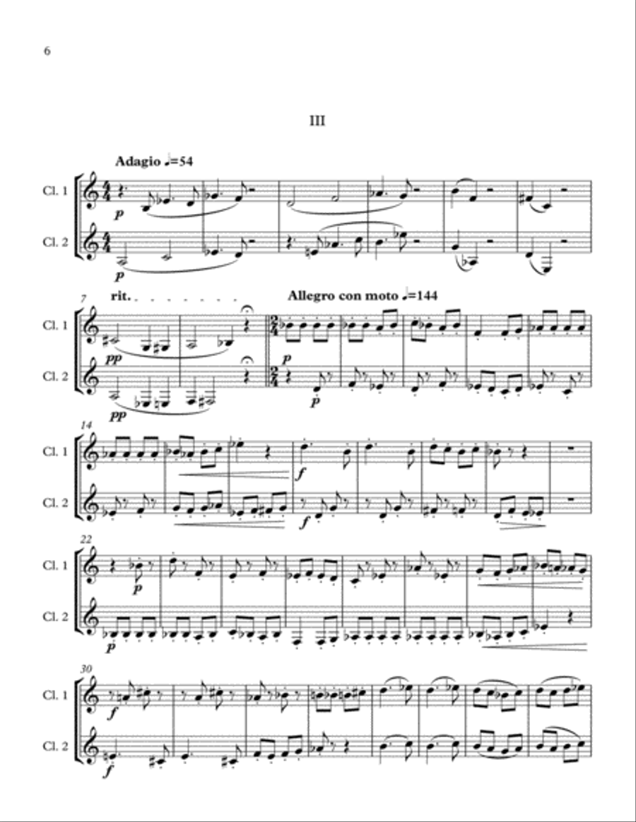 Clarinet Duet Clarinet Duet scores gallery preview page 6