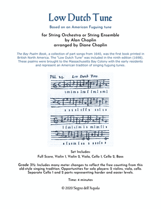 Book cover for Low Dutch Tune for String Orchestra