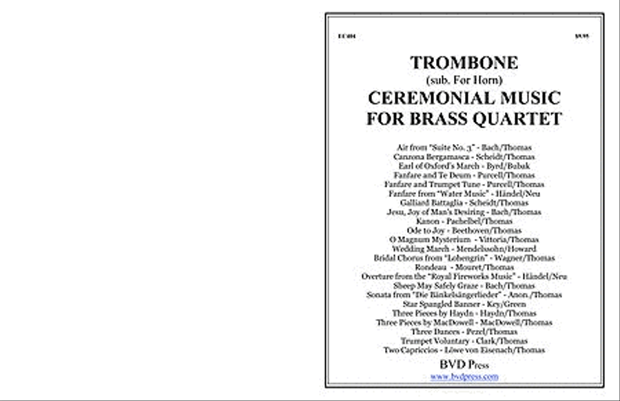 Ceremonial Music for Brass Quartet Brass Quartet scores gallery preview page 1