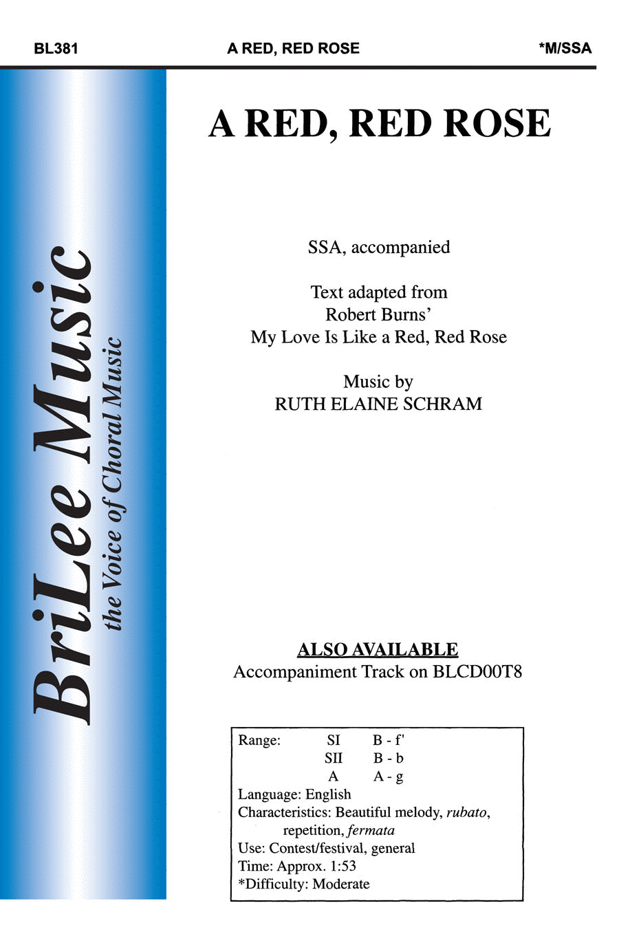 A Red, Red Rose SSA scores gallery preview page 1