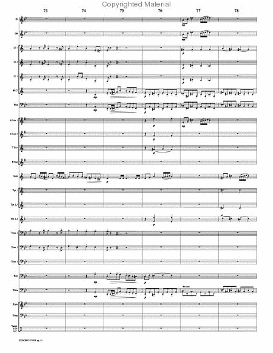 Concert Etude, Op. 49 Concert Band scores gallery preview page 16