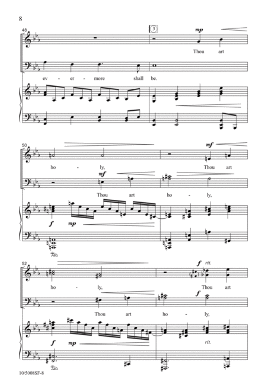 Holy, Holy, Holy 4-Part scores gallery preview page 8