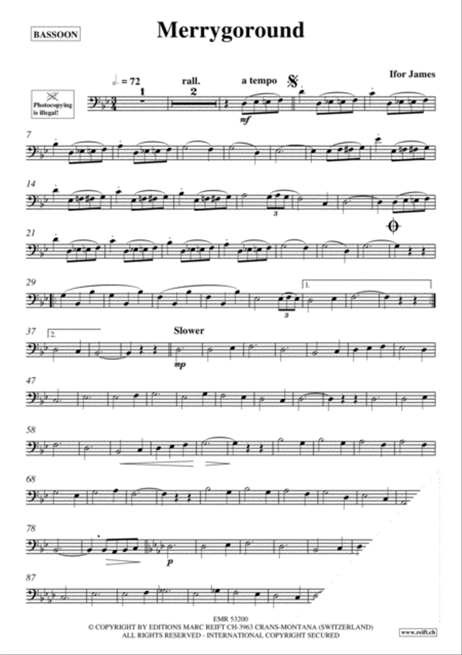 Merrygoround Merrygoround Bassoon Solo scores gallery preview page 3