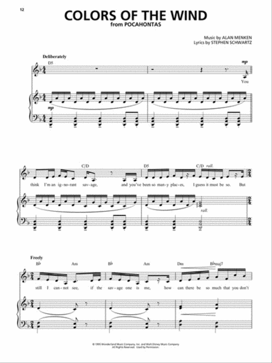 Disney Songs for Female Singers Voice scores gallery preview page 3