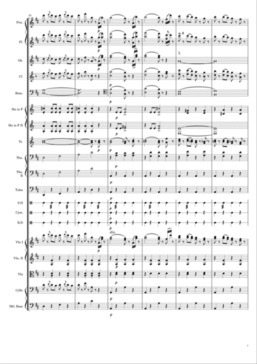 Radetzky March Opus 228 Chamber Orchestra scores gallery preview page 5