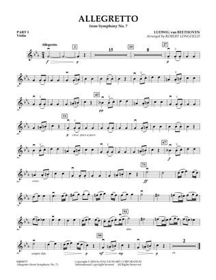 Book cover for Allegretto (from Symphony No. 7) - Pt.1 - Violin