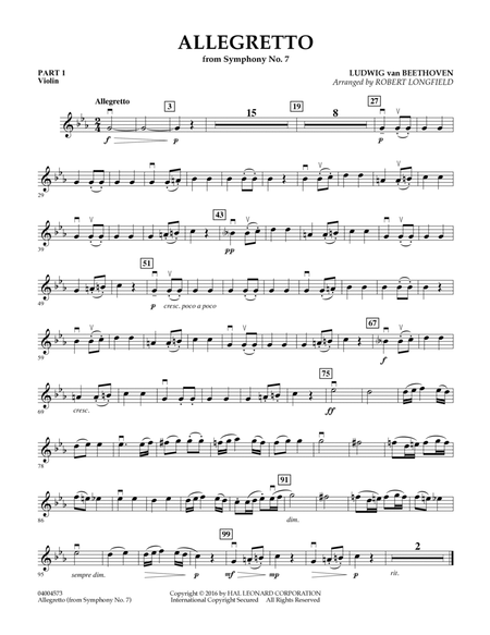 Allegretto (from Symphony No. 7) - Pt.1 - Violin