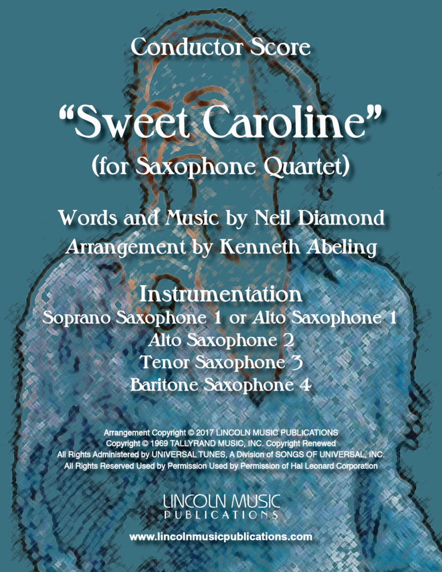 Sweet Caroline Woodwind Quartet scores gallery preview page 1