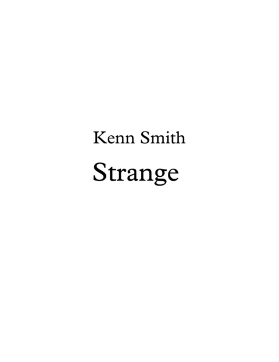 Strange Strange String Quartet scores gallery preview page 1