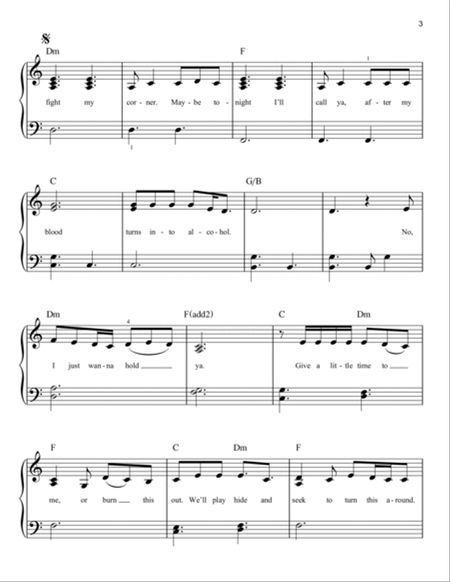 Give Me Love Easy Piano scores gallery preview page 3