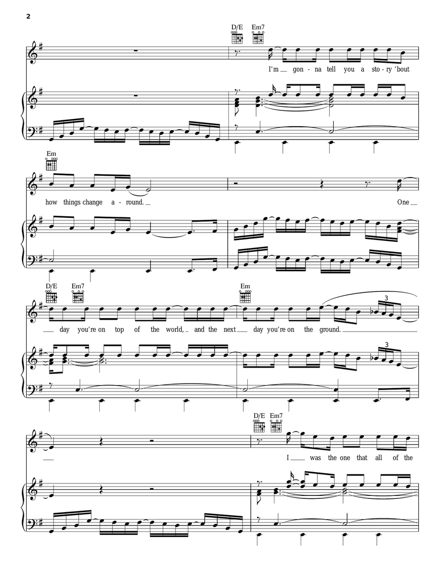 The Hand Is Quicker Piano, Vocal, Guitar scores gallery preview page 2