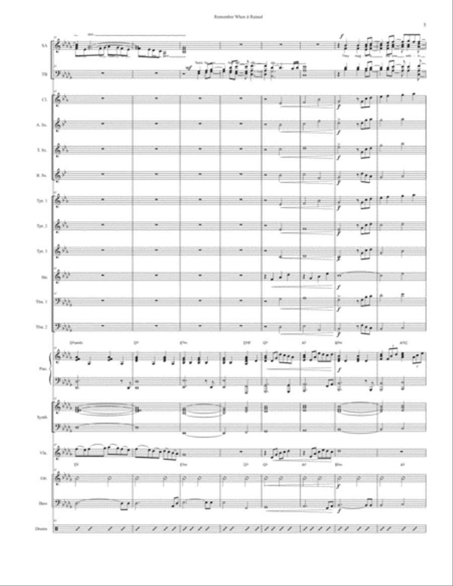 Remember When It Rained Large Ensemble scores gallery preview page 6