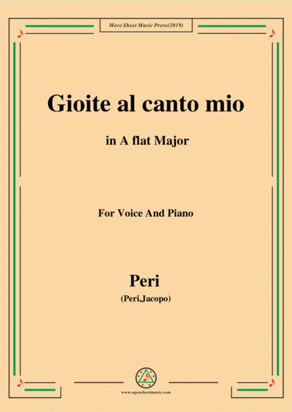 Peri-Gioite al canto mio in A flat Major,ver.1,from 'Euridice',for Voice and Piano