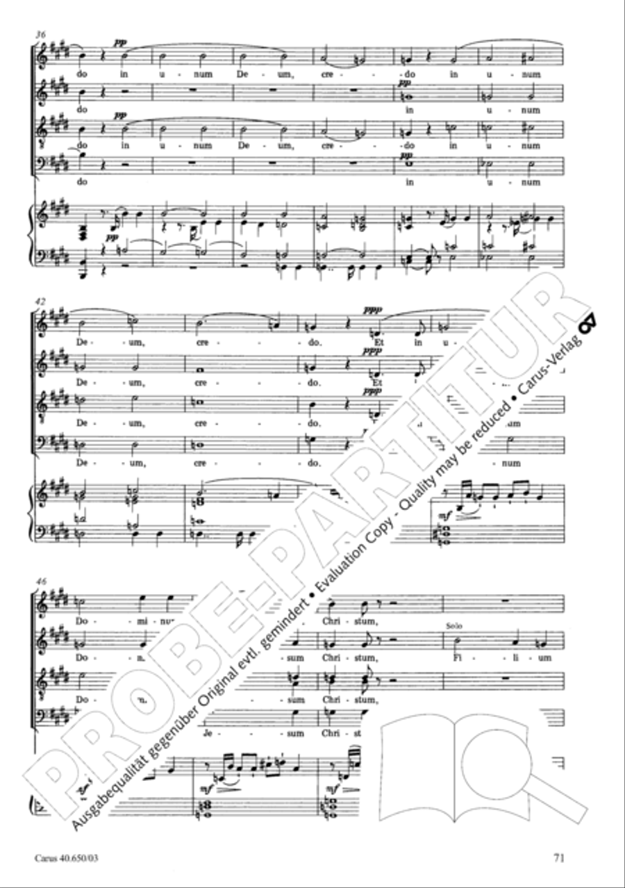 Petite Messe solennelle 4-Part scores gallery preview page 74
